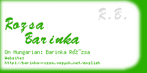 rozsa barinka business card